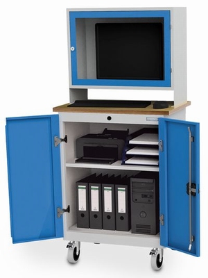 Computerkast  B&H werkplaats mobiel met 24" flatscreen kast