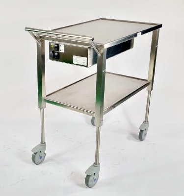 Ergo-Harald-E-Accu-Small RVS heftafel-trolley, ↕ 300 mm