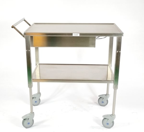 Ergo-Harald-E-Accu-Small RVS heftafel-trolley, ↕ 300 mm