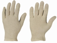Keperdoek handschoen, 100% katoen, Cat.1, prijs per dozijn